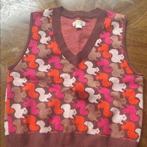 Maeve Multicolor V-Neck Sweater Vest